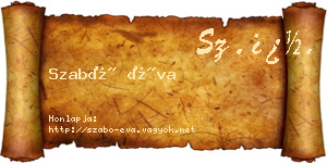 Szabó Éva névjegykártya